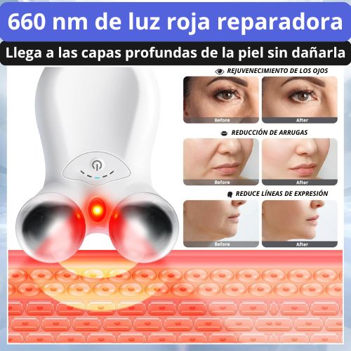 REJUVENECEDOR FACIAL DE MICROCORRIENTE CON LUZ ROJA